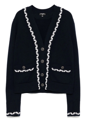 CHANEL Pre-Owned 2000s braid embellishment cardigan - Blue