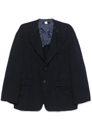 Comme Des Garçons Shirt collarless blazer - Blue