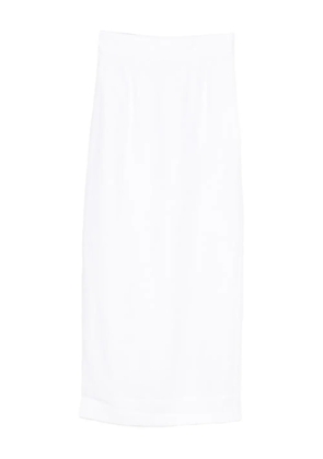 Posse Emma tailored long pencil Skirt - White