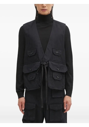 Engineered Garments multi-pocket belted vest - Black