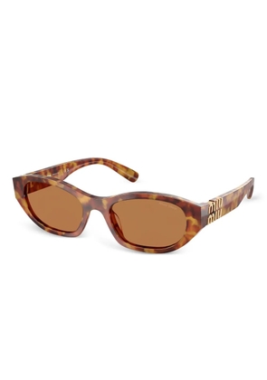 Miu Miu Eyewear tortoiseshell logo-detail sunglasses - SCURI