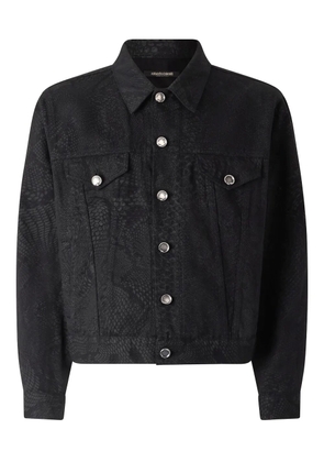 Roberto Cavalli python-print jacket - Black