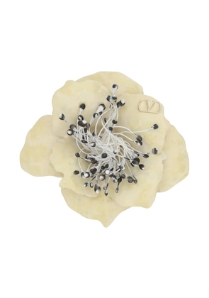 Valentino Garavani Fleur Lumineuse tie clip - White