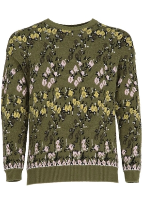 Valentino Garavani Pre-Owned 2010s floral intarsia jumper - Green