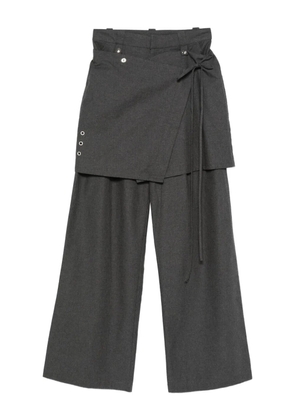 ALOHAS wrap-front trousers - Grey