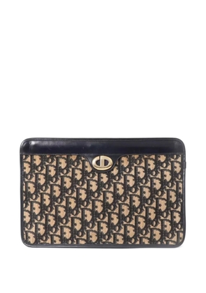Christian Dior Pre-Owned 1970s oblique-canvas clutch - Blue