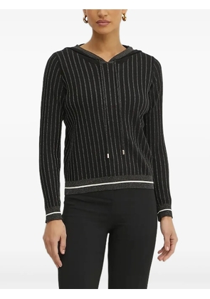 LIU JO ribbed-knit hooded sweater - Black