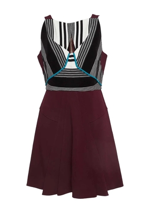 Roland Mouret pre-owned colourblock sleeveless mini dress - Purple