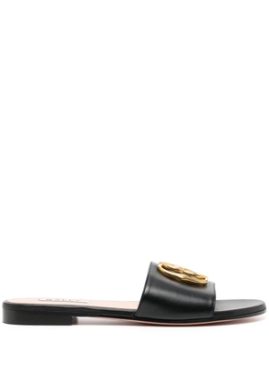 Bally logo-plaque leather sandals - Black