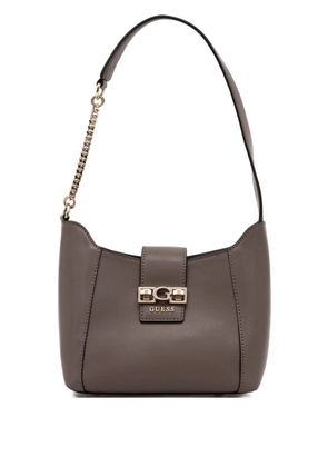GUESS USA logo-lettering shoulder bag - Brown
