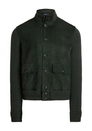 Ralph Lauren Purple Label suede-effect button-up jacket - Green