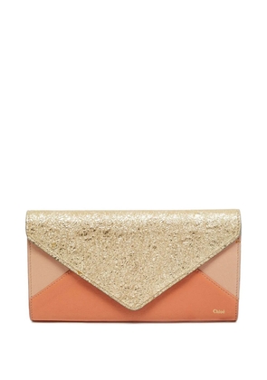 Chloé Pre-Owned envelope flap continental wallet - Orange