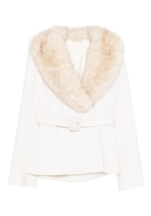Saiid Kobeisy fur-trimmed jacket - Neutrals