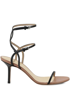Francesco Russo 80mm leather sandals - Black