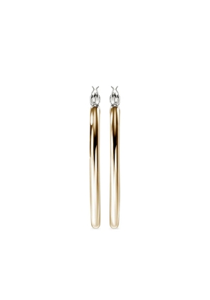 John Hardy 14kt yellow gold Essential diamond hoop earrings - Silver