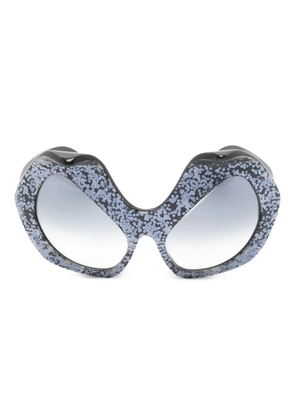 ANNA-KARIN KARLSSON Killing Kitten geometric-frame sunglasses - Blue