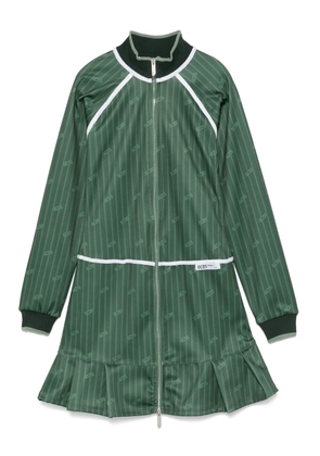 GCDS pinstriped zip-up mini dress - Green