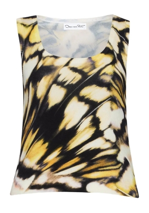 Oscar de la Renta butterfly-print tank top - Black