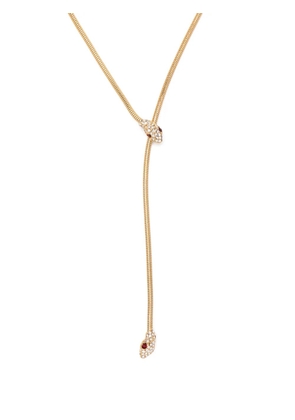 Kenneth Jay Lane crystal-embellished snake-chain lariat necklace - Gold