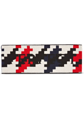 Perfect Moment houndstooth-print logo head band - White