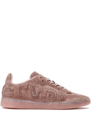 Alexander Wang Lex logo-embossed suede sneakers - Pink