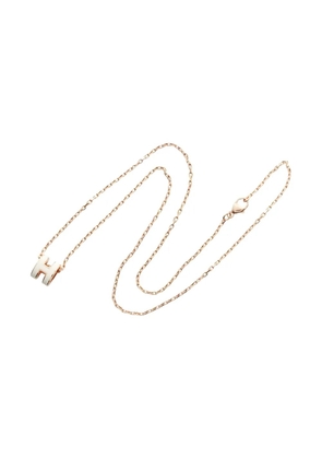 Hermès Pre-Owned 2010s mini Pop h-pendant chain necklace - Pink