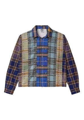 Vale Splash Zone flannel patchwork shirt - Blue