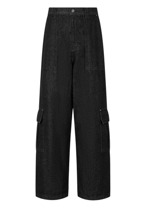 TOMBOY high-waist denim cargo pants - Black