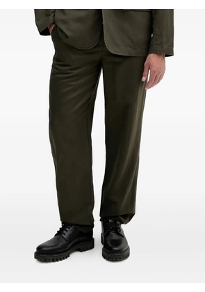 Armani Exchange elasticated-waist straight-leg trousers - Green