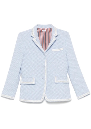 Thom Browne solid tweed blazer - Blue