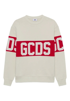 GCDS logo stripe sweater - Neutrals