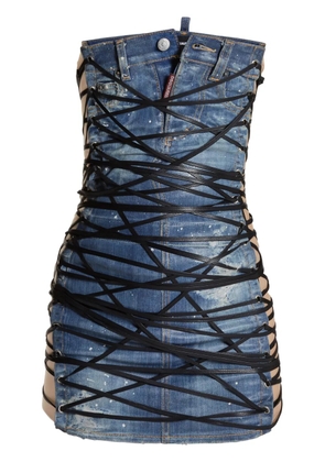 DSQUARED2 corset denim dress - Blue