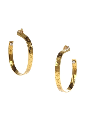 Louis Vuitton Pre-Owned 2010s Nanogram hoop earrings - Gold