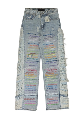 Who Decides War Roygbiv distressed jeans - Blue