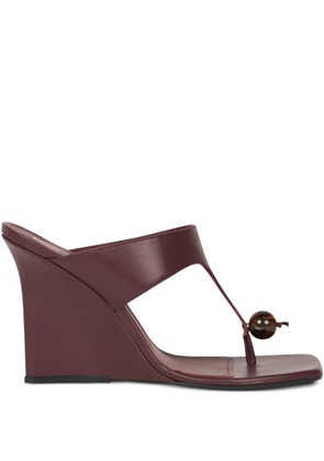 ETRO leather-wedge sandals - Brown