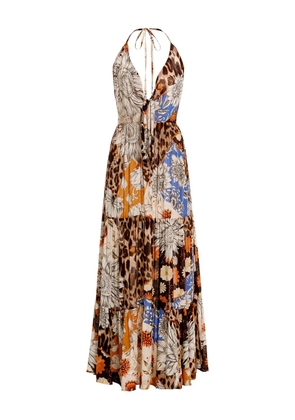 Agua Bendita Gabrielle halter-neck maxi dress - Orange