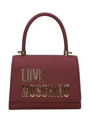 Love Moschino logo-plaque tote bag - Red