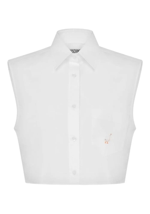 Moschino poplin cropped shirt - White
