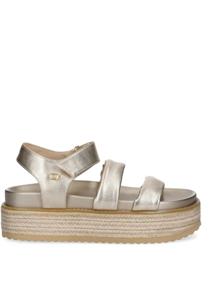 LIU JO logo-plaque sandals - Gold