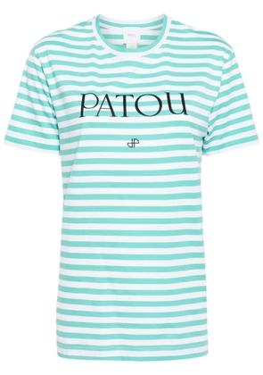 Patou striped logo-print T-shirt - Blue
