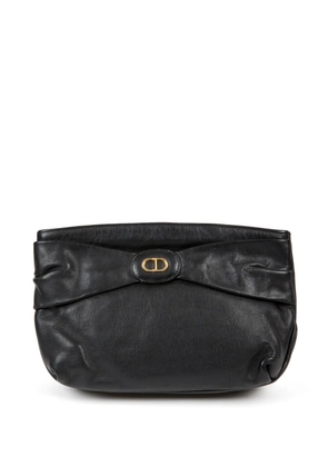 Christian Dior Pre-Owned 1980 leather clutch bag - Black