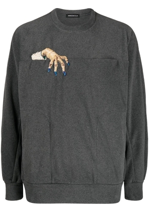 Undercover embroidered-motif crew-neck sweatshirt - Grey