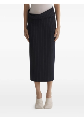 Mugler pinstriped split skirt - Black