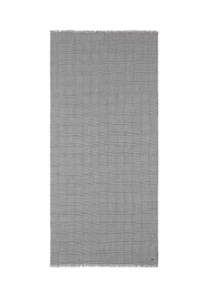 TOM FORD fringed houndstooth scarf - Black