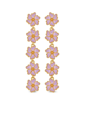 Oscar de la Renta Cherry Blossom drop earrings - Gold