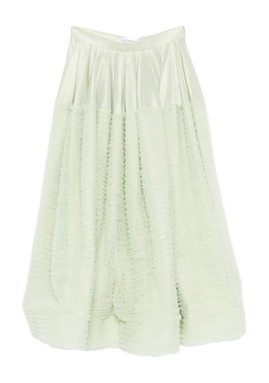 Viktor & Rolf ruffled satin A-line skirt - Green
