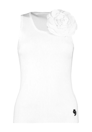 Bernadette Marcel ribbed flower-embellished tank top - White