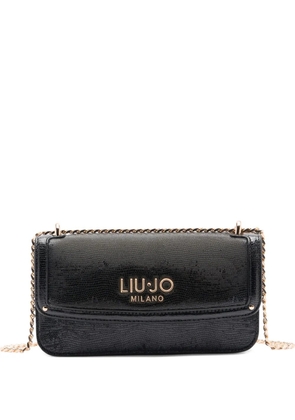 LIU JO small lizard effect chain satchel - Black