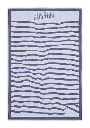Jean Paul Gaultier striped beach towel - White