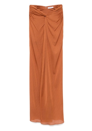 Giuseppe Di Morabito knot-detailed maxi skirt - Orange